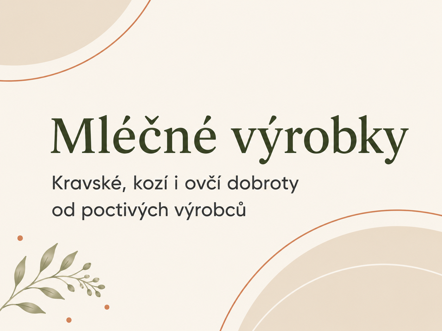 Mléčné výrobky z farem