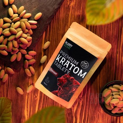 Kratom premium lisované tablety Red (Červený)  - síla přírody v praktické formě