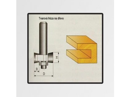 42876 freza tvarova do dreva 32x9 4x4mm