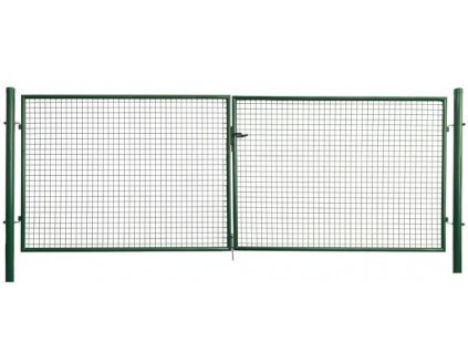 5397 dvojkridlova brana standard zelena 1500 x 4000 mm