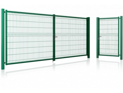 Brána a branka 3D ploty pepe zelená