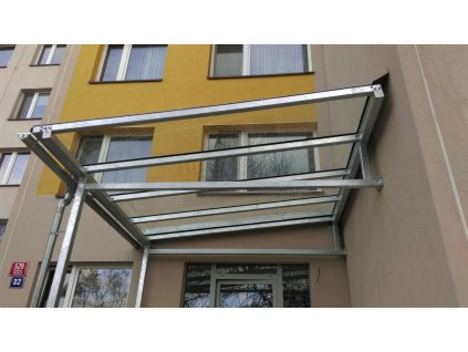 Zastřešení vstupu BD, čiré sklo