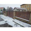 Dvoukřídlá brána, branka, plot, výplň WPC dřevoplast