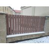 Dvoukřídlá brána, branka, plot, výplň WPC dřevoplast