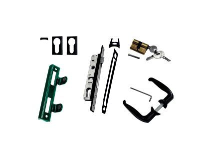 set prislusenstvi pro dvoukridlou branu ideal universal zeleny ral 6005 8595068413913