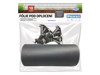 folie pod plot 25 cm 10m 20ks plastovych hrebu set 8595068404898
