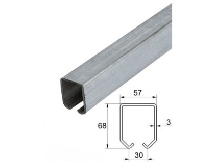 Profil GRANDE 57x68x3mm, dĺžka 2m