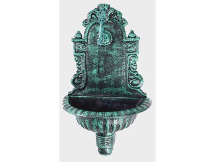 Umývadlo nástenné Al zliatina, zelená patina, 710x425x225 mm s kohútikom 1/2`, odtokový otvor ø28mm