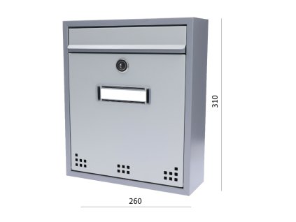 Poštovní schránka (260x310x90mm), šedá