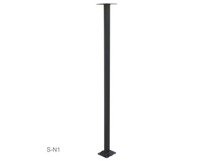 Noha k poštovní schránce RETRO S-R2 (40x20x1000mm), barva: černá matná