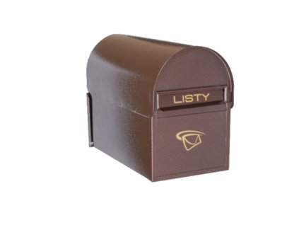 Poštovní schránka, RETRO (200x280x380 mm), max. formát listu: B6, barva: měděná (balení neobsahuje nohu ke schránce S-N1)