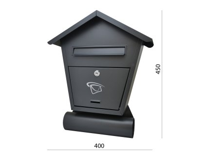 DOPRODEJ Poštovní schránka 400x450x70mm grafitová