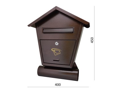DOPRODEJ Poštovní schránka 400x450x70mm měděná