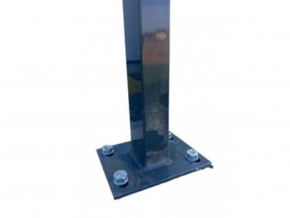 Antracitový plotový sloupek 60x40 s patkou výška 2100 mm