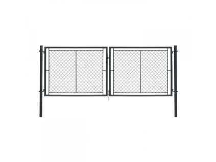 dvoukridla brana ideal ii poplastovana zn pvc rozmer 3605 x 1200 mm barva antracit ral 7016