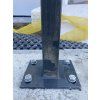 Antracitový plotový sloupek 60x40 s patkou výška 1300 mm