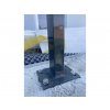 Antracitový plotový sloupek 60x40 s patkou výška 1800 mm