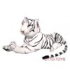 3189 plysovy tiger biely leziaci