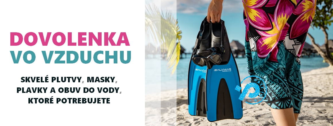 Dovolenkové plutvy, masky, plavky a obuv