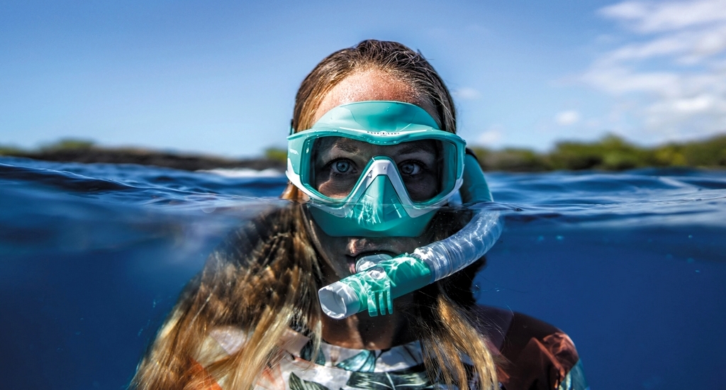 Aqualung versa, najlepšia nová maska potápanie ženy