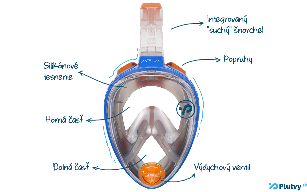 Kvalitná celotvárová maska na šnorchlovanie v obchode Plutvy.sk v Bratislave