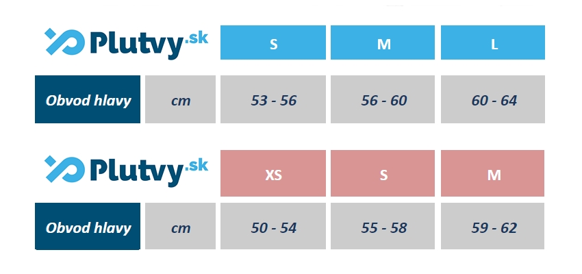 Cressi tabuľka veľkostí neoprénová kukla potápanie