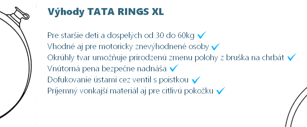 výhody detských rukávnikov Tata Rings XL