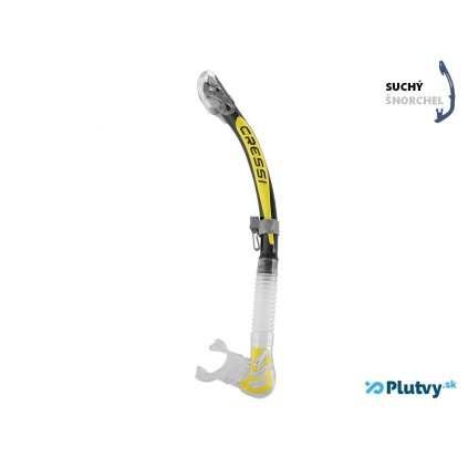 cressi suchy snorchel alpha dry zlty