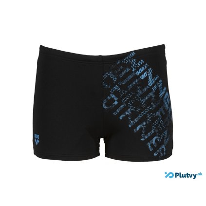 arena rhyming short detske plavky cierne sportove