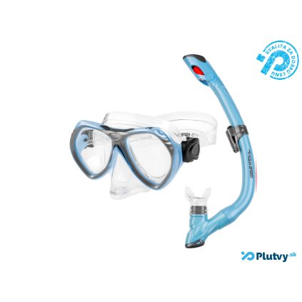 snorchlovaci set pre deti suchy snorchel modry