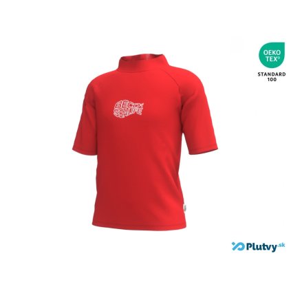 detske tricko plavanie rash guard beco sealife cervene