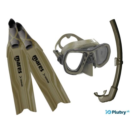 set freediving maska plutvy snorchel mares