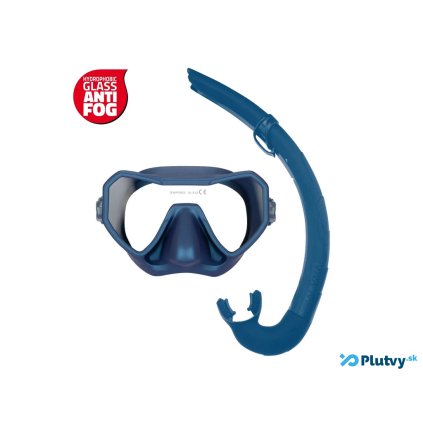 freediving set maska snorchel modra farba