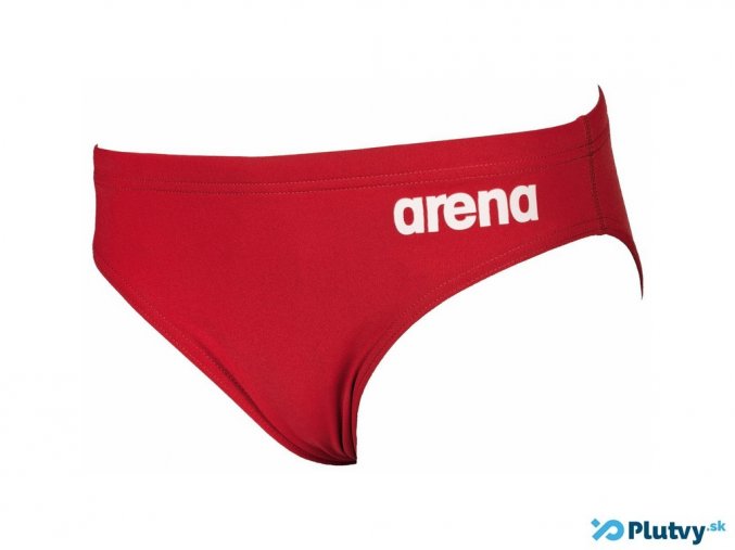 arena solid brief plavky junior cervene