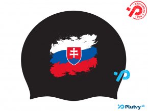 plavanie ciapka slovenska vlajka preteky cierna