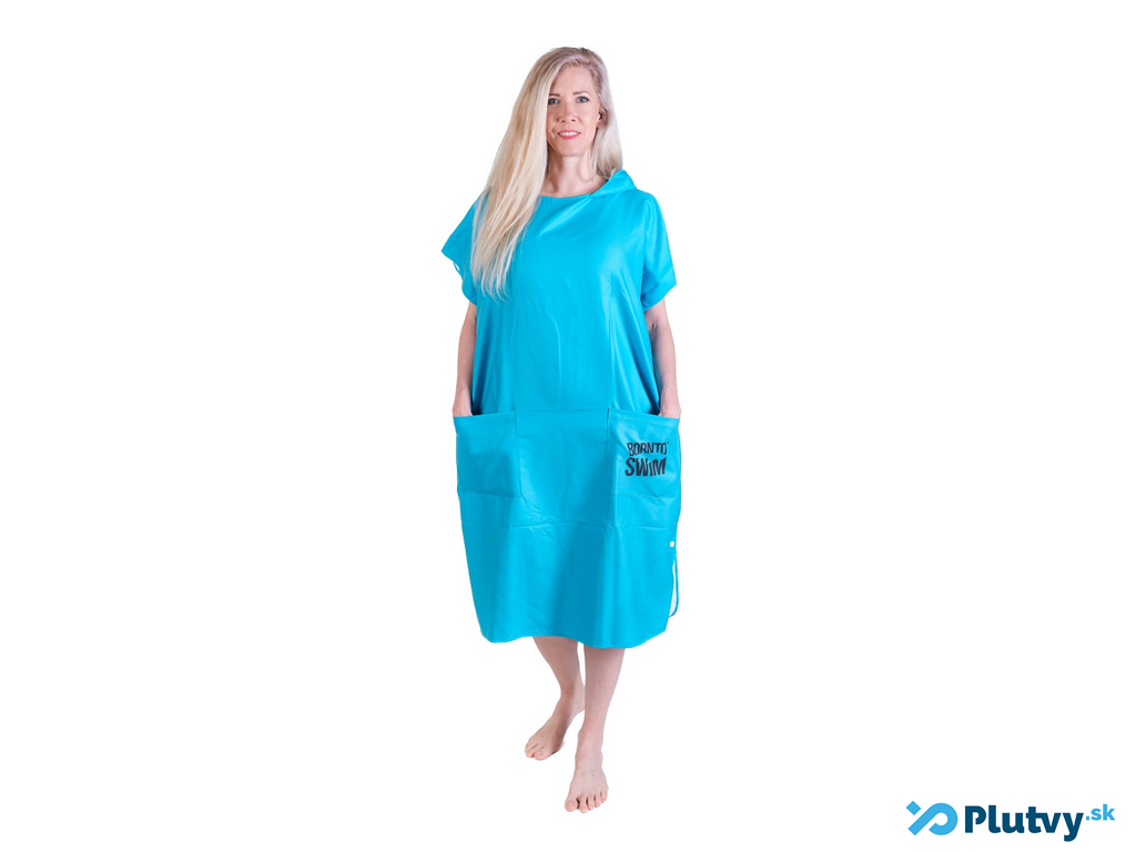 Plavecké pončo pre dospelých - BornToSwim Farba: tyrkysová, Veľkosť: L