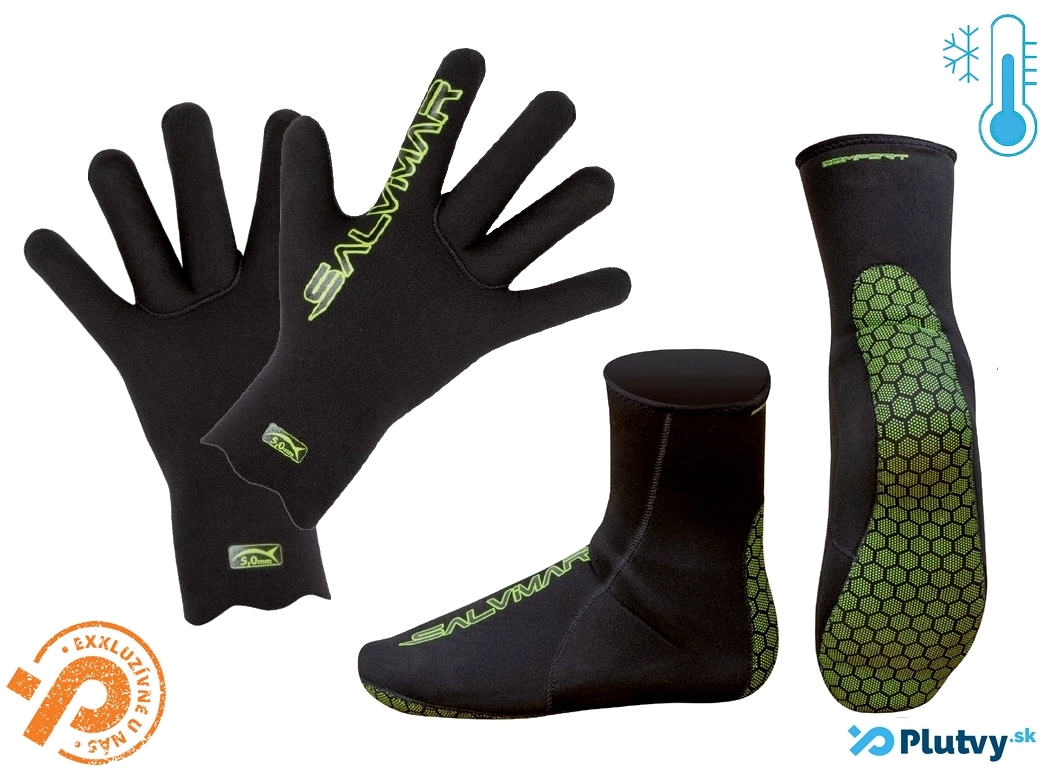 Set pre otužilca Comfort 3 Veľkosť: M, Hrúbka: 3 mm neoprénové rukavice a ponožky + teplomer