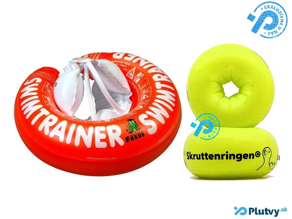 Set pre mladých plavcov Farba: zelená rukávniky Täta Rings a plávacie koleso Swimtrainer