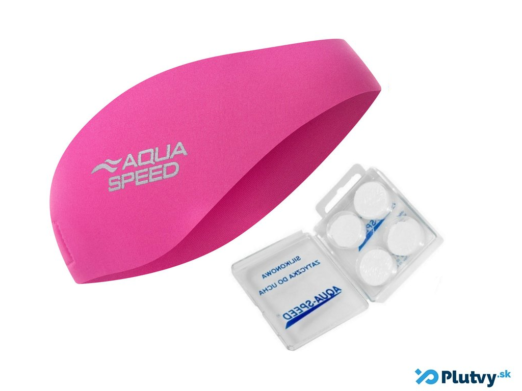 Aqua-Speed Fixed Farba: ružová štuple do uší + čelenka