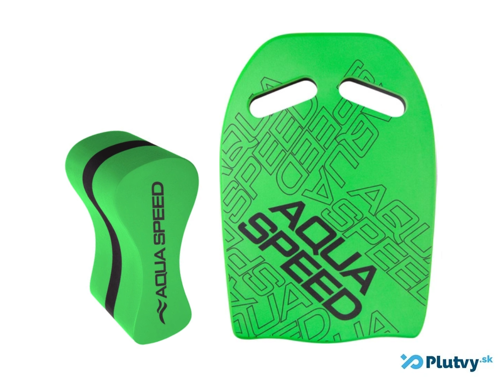 Plavecký set - Aqua-Speed Wavy - doska a piškota Farba: zelená
