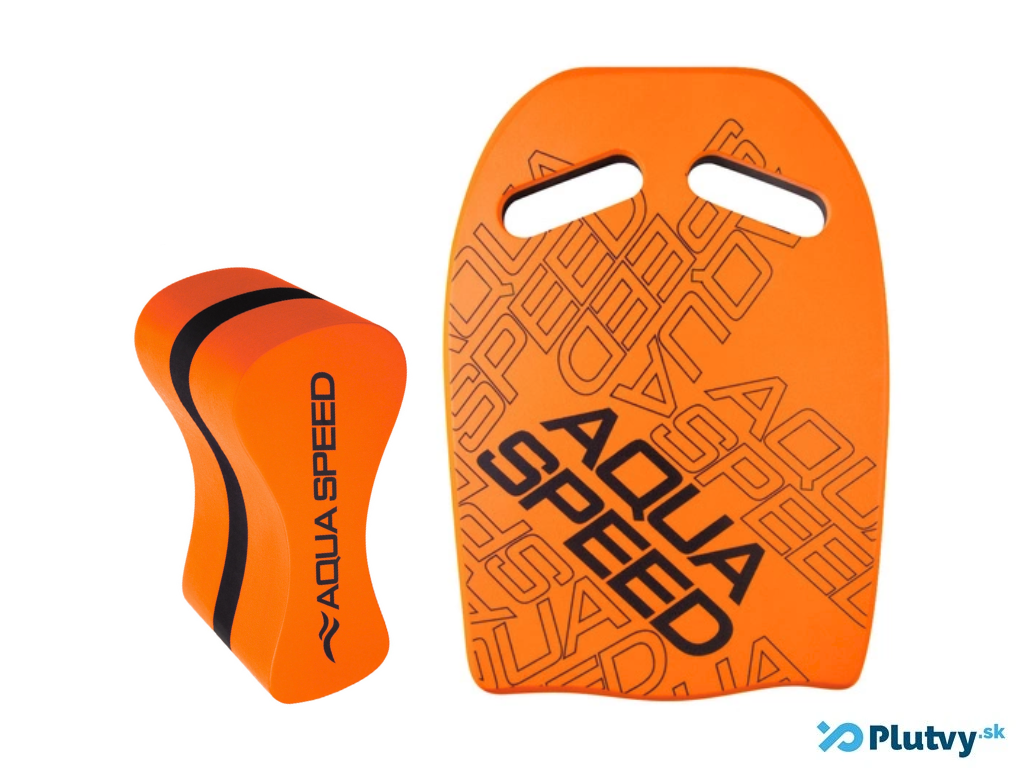 Plavecký set - Aqua-Speed Wavy - doska a piškota Farba: oranžová