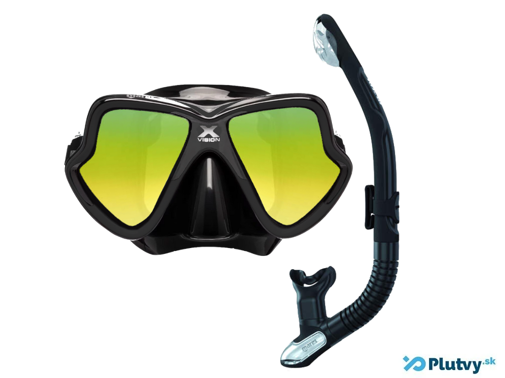 Mares Alpha Dry Farba: čierna, šošovky: zlaté zrkadlové