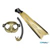 set freediving plutvy maska snorchel aurea gold