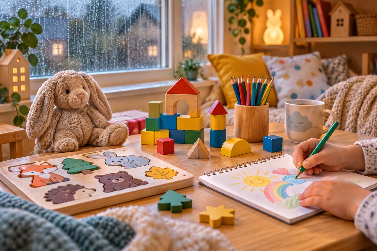 Hračky na deštivé dny: nápady pro děti doma