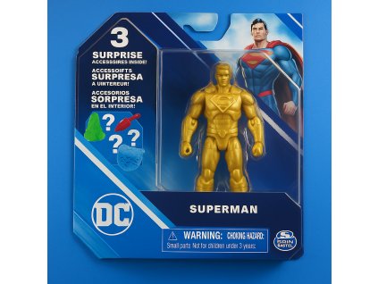 DC Super Heroes – Superman figurka 10 cm Gold Edition + 3 překvapení - Spin Master 2022