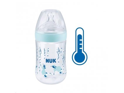 70893 kojenecka lahev nuk nature sense s kontrolou teploty 260 ml modra