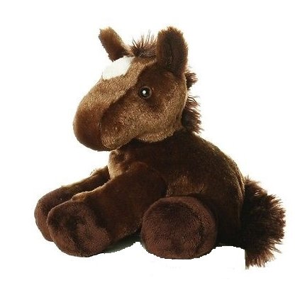 Plyšový hnedý koník Chestnut - Flopsies - 20,5 cm