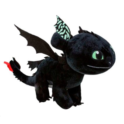 Plyšový drak Toothless se zelenými křídly - Jak vycvičit draka 3 - 40 cm