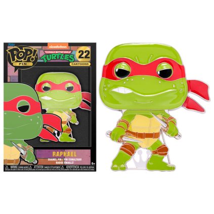 Kovový odznak Funko POP! PIN - Raphael - Ninja Korytnačky - 9 cm