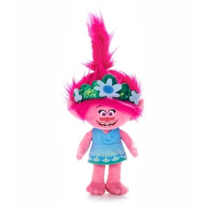 plysova poppy v modrych satach trollovia 33 cm